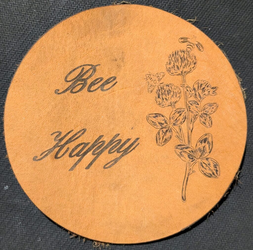 Leather Bee coaster